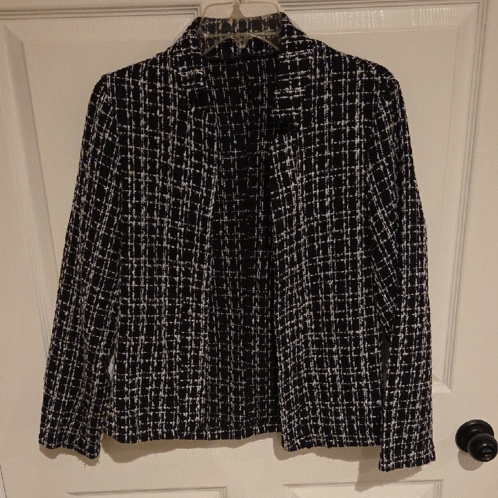 SHEIN Monochrome Tweed Blazer